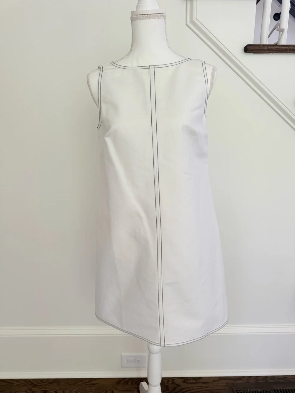 NWT J. Crew Contrast-stitch cotton poplin dress - size 6